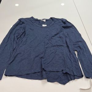 Wilt navy top - Ruffles at top of shoulder